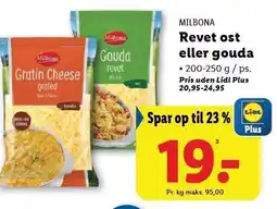 Lidl Revet ost eller gouda tilbud