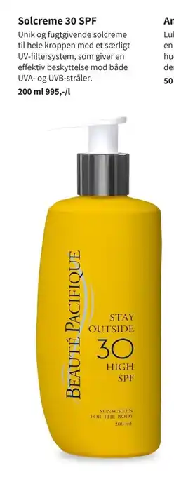 Solcreme 30 SPF