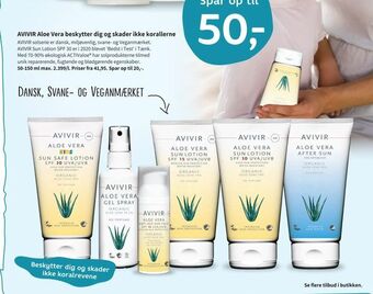 Helsam AVIVIR Aloe Vera beskytter dig og skader ikke korallerne tilbud