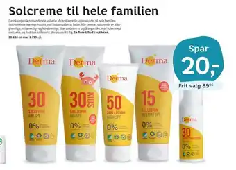 Helsam Solcreme til hele familien tilbud