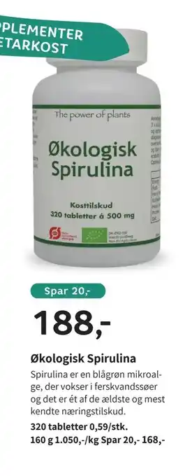 Helsam Økologisk Spirulina tilbud