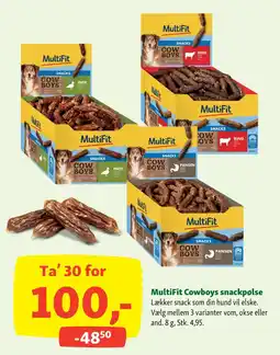 Maxi Zoo MultiFit Cowboys snackpølse tilbud