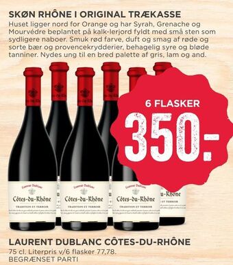 MENY Laurent dublanc côtes-du-rhône tilbud
