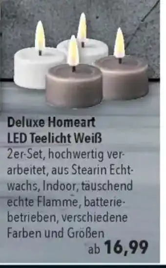 Citti Deluxe Homeart LED Teelicht Weiß tilbud