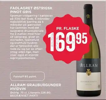 MENY Allram grauburgunder hvidvin tilbud