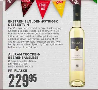 MENY Allram trocken- beerensauslese tilbud