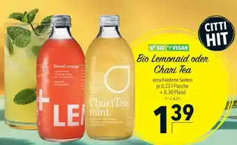 Citti Bio Lemonaid oder Chari Tea tilbud