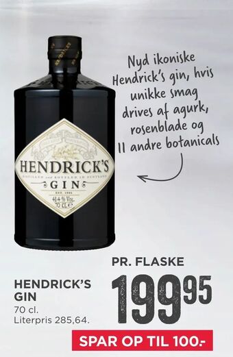 MENY Hendrick's gin tilbud