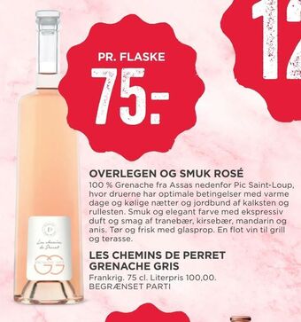 MENY Les chemins de perret grenache gris tilbud
