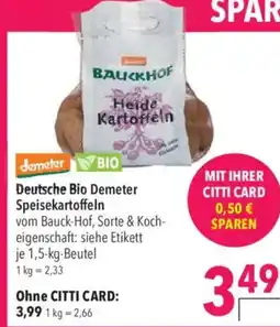 Citti Deutsche Bio Demeter Speisekartoffeln tilbud