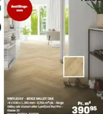 VINYLGULV - BEIGE VALLEY OAK