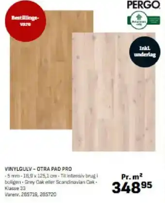 Bygma VINYLGULV - OTRA PAD PRO tilbud