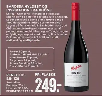 MENY Penfolds bin 138 tilbud
