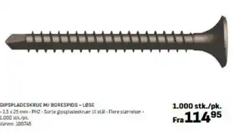 Bygma GIPSPLADESKRUE M/BORESPIDS-LØSE tilbud