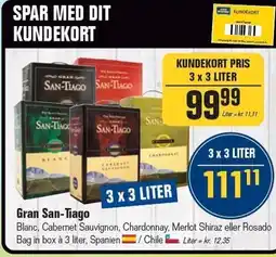 Otto Duborg Gran San-Tiago 3 x 3 LITER tilbud