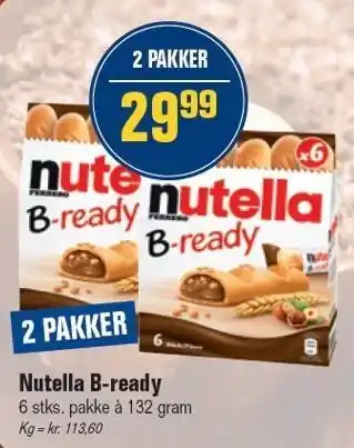 Otto Duborg Nutella B-ready - 2 PAKKER tilbud