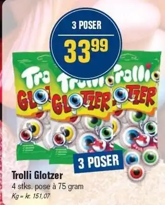 Otto Duborg Trolli Glotzer - 3 POSER tilbud