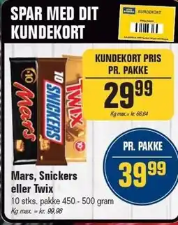 Otto Duborg Mars, Snickers eller Twix tilbud