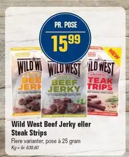 Otto Duborg Wild West Beef Jerky eller Steak Strips tilbud