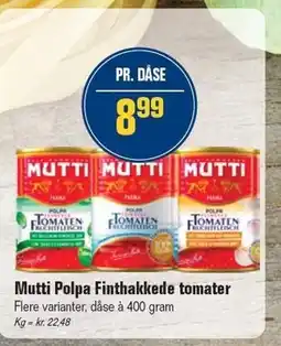 Otto Duborg Mutti Polpa Finthakkede tomater tilbud