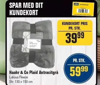 Otto Duborg Haahr & Co Plaid Antracitgrå tilbud