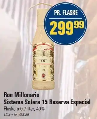 Otto Duborg Ron Millonario Sistema Solera 15 Reserva Especial tilbud