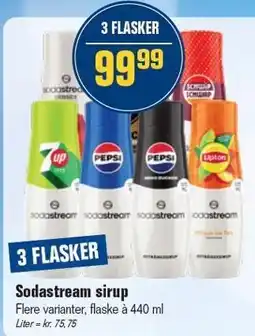 Otto Duborg Sodastream sirup - 3 FLASKER tilbud