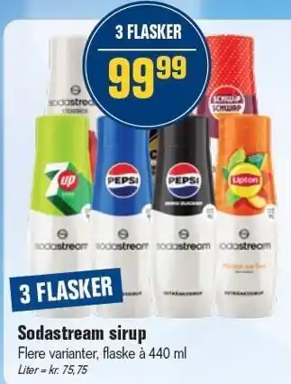 Otto Duborg Sodastream sirup - 3 FLASKER tilbud