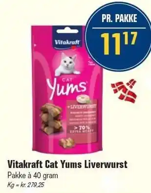 Otto Duborg Vitakraft Cat Yums Liverwurst tilbud