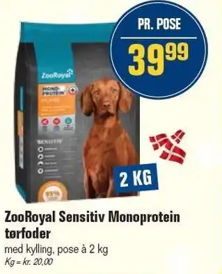 Otto Duborg ZooRoyal Sensitiv Monoprotein tørfoder tilbud