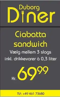 Otto Duborg Ciabatta sandwich tilbud