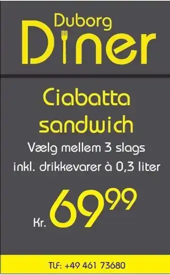 Otto Duborg Ciabatta sandwich tilbud