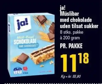 Otto Duborg ja! Müslibar med chokolade uden tilsat sukker tilbud