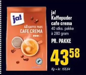 Otto Duborg ja! Kaffepuder cafe crema tilbud