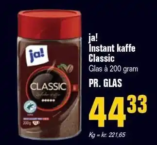 Otto Duborg ja! Instant kaffe Classic tilbud