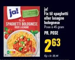 Otto Duborg ja! Fix til spaghetti eller lasagne bolognese tilbud