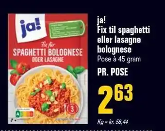 Otto Duborg ja! Fix til spaghetti eller lasagne bolognese tilbud