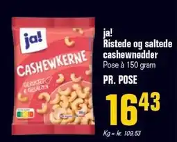 Otto Duborg ja! Ristede og saltede cashewnødder tilbud