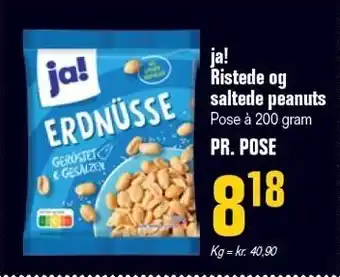 Otto Duborg ja! Ristede og saltede peanuts tilbud