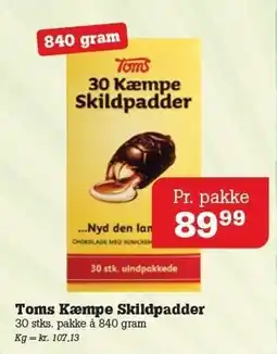 Poetzsch Padborg Toms Kæmpe Skildpadder tilbud