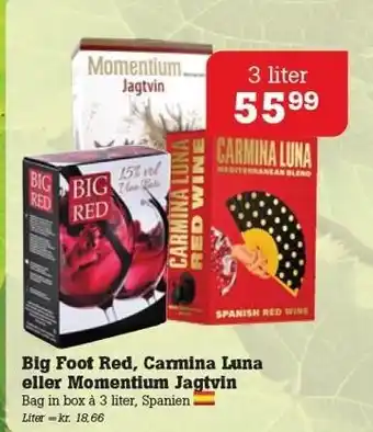 Poetzsch Padborg Big Foot Red, Carmina Luna eller Momentium Jagtvin tilbud