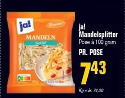 Poetzsch Padborg ja! Mandelsplitter 100 gram tilbud