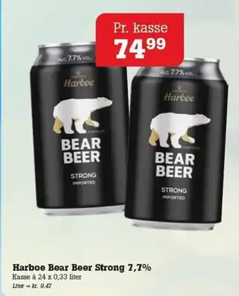 Poetzsch Padborg Harboe Bear Beer Strong 7,7% tilbud