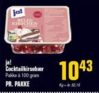 Poetzsch Padborg ja! Cocktailkirsebær 100 gram tilbud