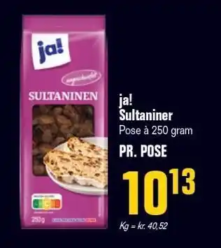 Poetzsch Padborg ja! Sultaniner 250 gram tilbud