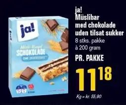 Poetzsch Padborg ja! Müslibar med chokolade 200 gram tilbud