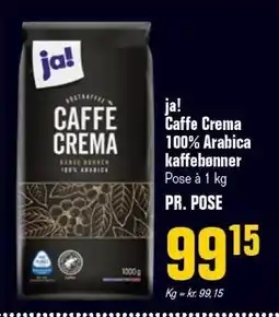 Poetzsch Padborg ja! Caffe Crema 100% Arabica kaffebønner tilbud