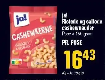 Poetzsch Padborg ja! Ristede og saltede cashewnødder tilbud