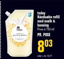 Poetzsch Padborg today Håndsæbe refill med mælk & honning tilbud