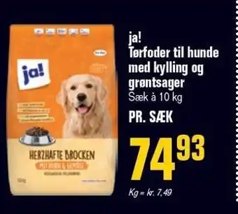 Poetzsch Padborg ja! Tørfoder til hunde med kylling og grøntsager tilbud